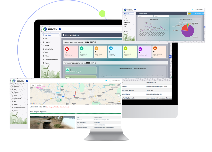 Tata Steel Mansi CSR App Dashboard