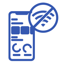 offline mobile app collect data icon